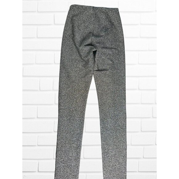 H&M Divided Pants Women's Size 4 Glitter Sparkle Stretch Silver - Picture 4 of 7